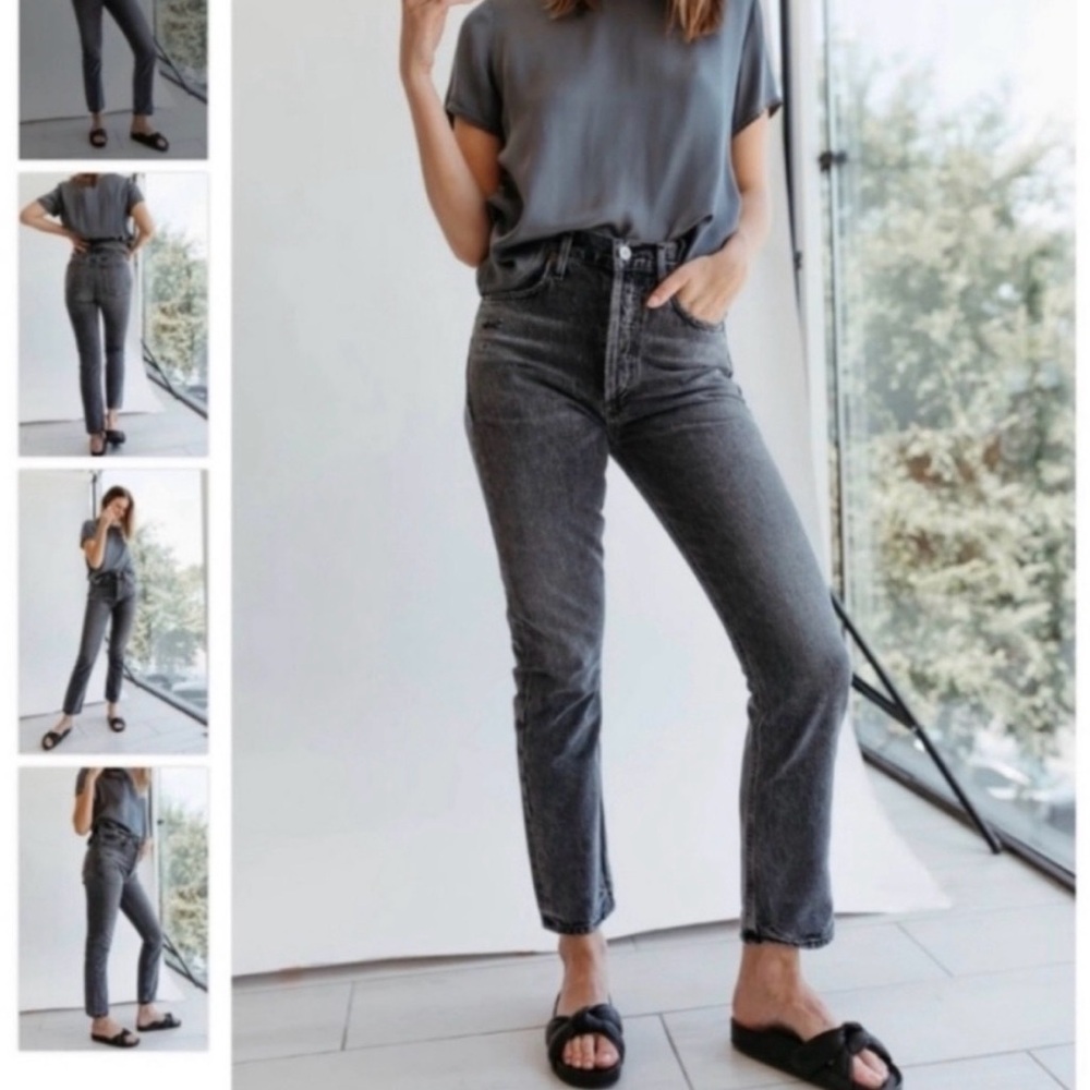 CITIZENS OF HUMANITY Charlotte High Rise Straight in Whisper size 24 NWT